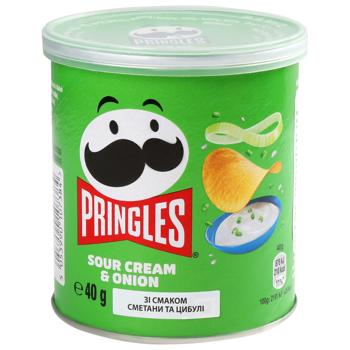 Pringles With Sour Cream And Onion Taste Potato Chips - buy, prices for Grono - photo 2