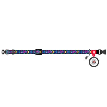 Waudog Nylon Cat Collar with QR Passport 20-30cm/10mm with Indie Pattern - buy, prices for MasterZoo - photo 3