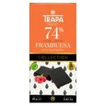 Trapa Collection Dark Chocolate with Raspberries Vegan 74% 80g