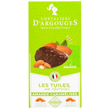 Chevaliers d'Argouges Tuiles in Dark Chocolate with Almond Pieces 120g - buy, prices for - photo 4