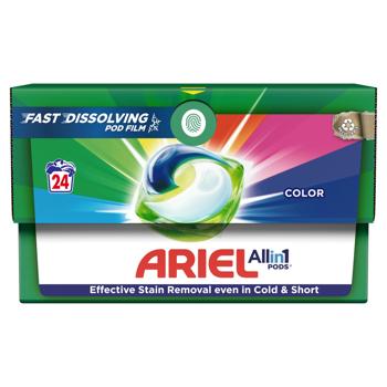 Капсулы для стирки Ariel Pods All-in-1 Color 24шт - купить, цены на МегаМаркет - фото 3