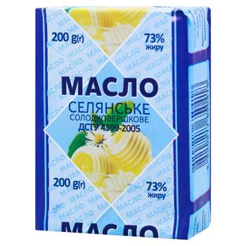 Масло Селянське солодковершкове 73% 200г - купити, ціни на ЕКО Маркет - фото 1