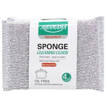 Скребок-губка 4шт 13*8,5см - купить, цены на КОСМОС - фото 2