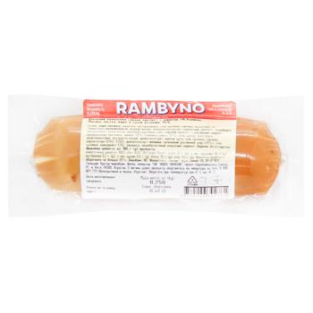 Rambyno Sliced Smoked Processed Cheese with Ham 45% 250g