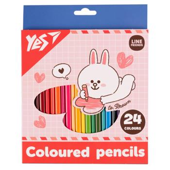 Олівці кольорові Yes Line Friends Cony 24шт