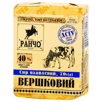 Сир плавлений Ранчо Вершковий 40% 70г - купити, ціни на ЕКО Маркет - фото 2