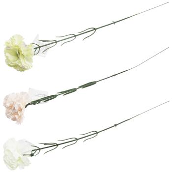 Искусственный цветок Гвоздика 50см 6 цветов в ассортименте - купить, цены на Auchan - фото 1