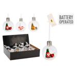 Куля ялинкова з фігуркою та підсвічуванням 8см в асортименті