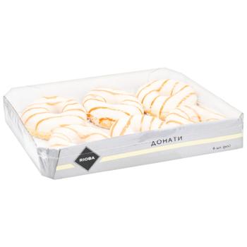 Rioba Frozen White Donut with Сaramel Filling 70g x 6pcs - buy, prices for - photo 3