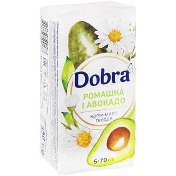 Крем-мило тверде Dobra Ромашка і авокадо 70г х 5шт - купити, ціни на - фото 3