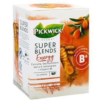 Чай трав'яний Pickwick Super Blends Energy лемонграс-обліпиха-куркума-вітамін В6 1,5г*15шт - купити, ціни на Cупермаркет "Харків" - фото 7