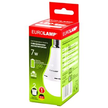 Лампа Eurolamp LED з акумулятором A60 7W E27 4000K - купити, ціни на КОСМОС - фото 1