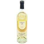 Вино Villa UA Мускат полусладкое белое 9-13% 0,75л