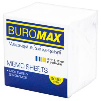 Блок паперу для нотаток Buromax білий 90x90мм - купити, ціни на МегаМаркет - фото 1