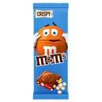 Шоколад молочний M&M’s Tablet Crispy з повітряним рисом та драже 150г