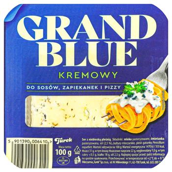 Grand Blue Cream Cheese with Blue Mold 60% 100g - buy, prices for ULTRAMARKET - photo 1