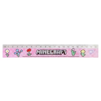 Yes Minecraft Spring Ruler 20cm Pink