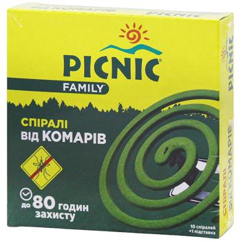 Picnic Family Spirals against Mosquitoes with Stand 10pcs