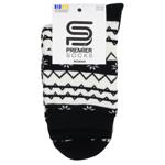 Носки женские Premier Socks узор махровые р.23-25 черный с белым