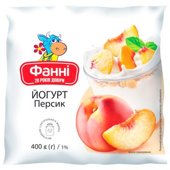 Fanni Peach Flavored Yogurt 1% 400g