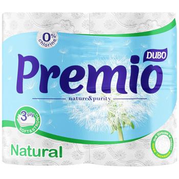 Dyvo Premio Natural 3-ply Toilet Paper 4pcs - buy, prices for Torba - photo 1