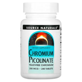 Source Naturals Chromium Picolinate 200mcg 240 tablets