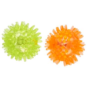 Игрушка для кошек AnimAll GrizZzly Колючие мячики с LED-подсветкой 5см