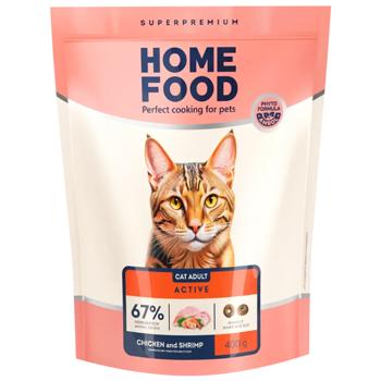 Сухий корм Home Food для котів 400 г - курка та креветки - buy, prices for MasterZoo - photo 1