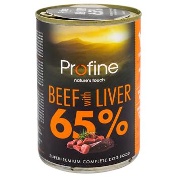 Profine Wet Food with Beef and Beef Liver for Dogs of All Breeds 400g - buy, prices for MasterZoo - photo 1