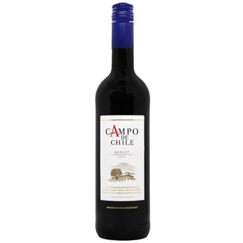 Campo de Chile Merlot Red Dry Wine 13% 0.75l - buy, prices for MegaMarket - photo 1