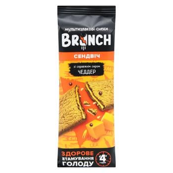 Снек Brunch Чеддер хрустящий сендвич 47г - купить, цены на Auchan - фото 1