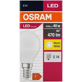 Лампа светодиодная Osram LED P40 5W 2,7K E14 - купить, цены на - фото 2