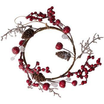 Венок подвесной Koopman 20х5х20см красный