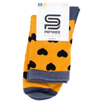 Носки Premier Socks женские классические сердечки р.23-25