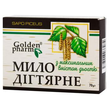 Мыло твердое Golden Pharm Дегтярное 70г - купить, цены на МегаМаркет - фото 1