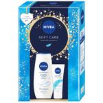 Nivea Soft Care Shower Gel 250ml + Face, Hand and Body Moisturizing Cream 75ml Gift Set