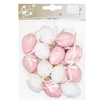 Набор пасхальных подвесок Яйцо 3*4см 12шт в ассортименте - купить, цены на ULTRAMARKET - фото 3