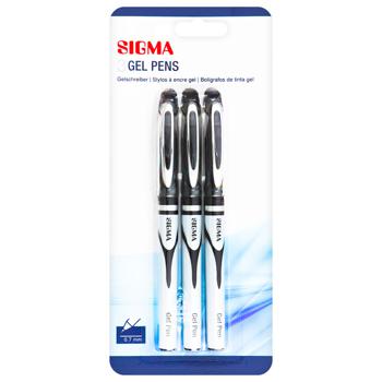 Sigma Gel-Ink Pens black 3pcs 0.7mm - buy, prices for METRO - photo 1