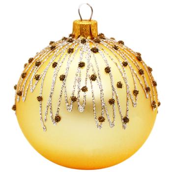Gold Christmas Tree Ball with Decoration 8cm in assortment - buy, prices for - photo 2