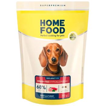 Корм сухий Home Food з качкою та індичкою для собак малих порід 700г - купити, ціни на MasterZoo - фото 1