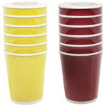 Unipack Wave Corrugated Paper Cup 6pcs 250ml in Assortment