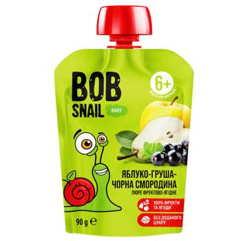 Bob Snail Apple-Pear-Blackcurrant Puree 90g
