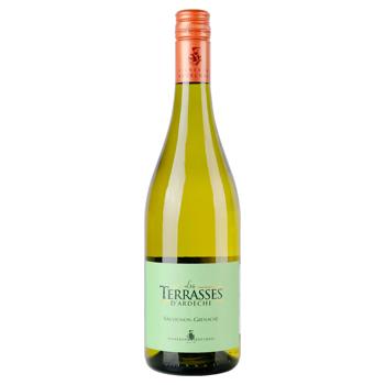 Вино Uvica Les Terrasses d'Ardeche Grenache-Sauvignon белое сухое 13% 0,75л - купить, цены на ЕКО Маркет - фото 1