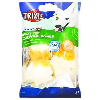 Ласощі для собак Trixie Denta Fun з куркою кістка для чищення зубів 11см 2шт 70г - купити, ціни на MasterZoo - фото 1