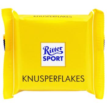 Шоколад молочный Ritter Sport Knusperflakes 16,6г - купить, цены на Auchan - фото 1