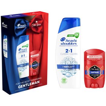 Head&Shoulders Classic Clean 2in1 330ml + Old Spice Captain Deodorant 50ml Gift Set - buy, prices for NOVUS - photo 2