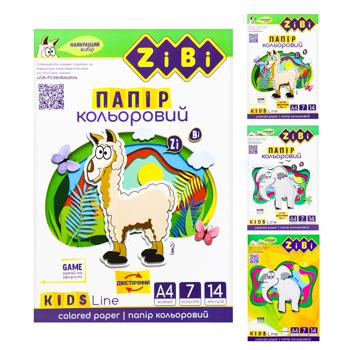 Zibi Kids Line Color Paper A4 7 colors 14 sheets - buy, prices for EKO Market - photo 1