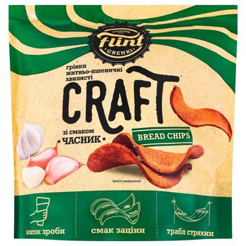 Flint Craft Garlic Flavored Wavy Rusks 80g - buy, prices for NOVUS - photo 1