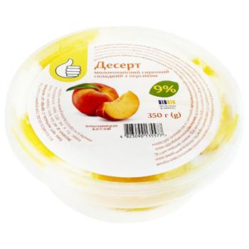 Auchan Peach Curd Dessert 9% 350g - buy, prices for Auchan - photo 1