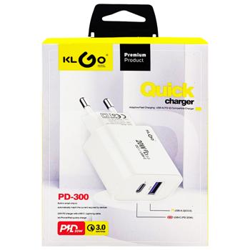 Зарядное устройство Klgo 20W DC 5V 3,0A PD-300 - купить, цены на Таврия В - фото 1